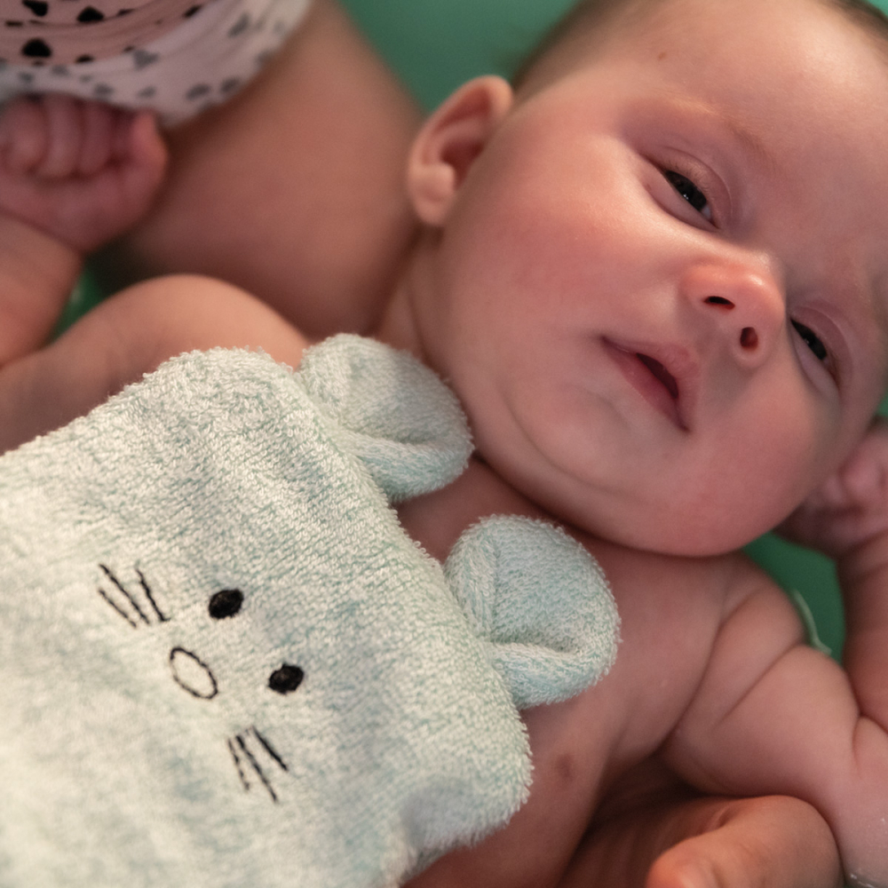 Mănușă Baie Babyono Bambus Albastru - imagine 9