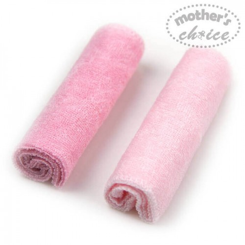 Set 12 mini prosoapele bebe alb-roz Mother's choice