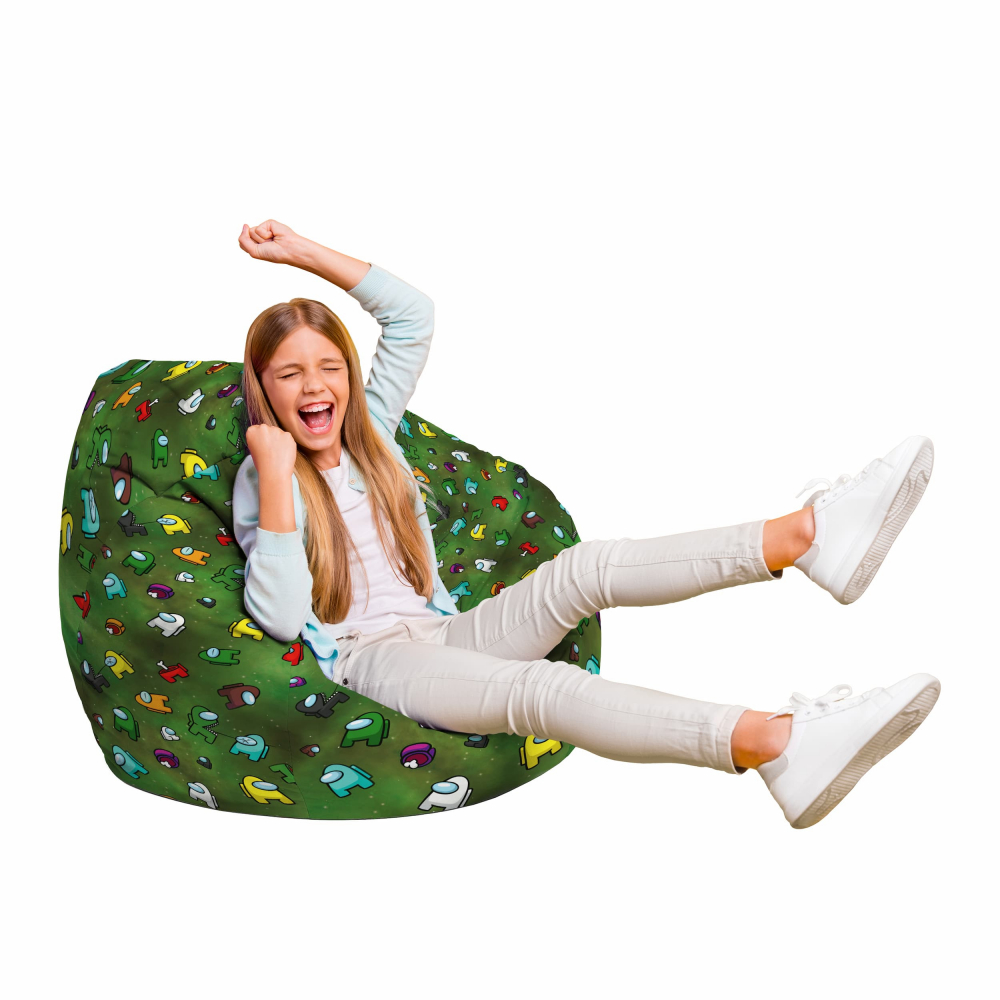 Fotoliu Puf Bean Bag AmongUs Green Updeco - imagine 2