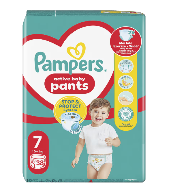 Scutece Pampers Pants Size 7, 38 Buc | Anti-Scurgere