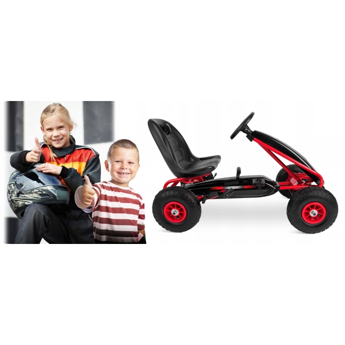 Kart Pedale Ricokids RK590 Rosu pentru Copii - imagine 3