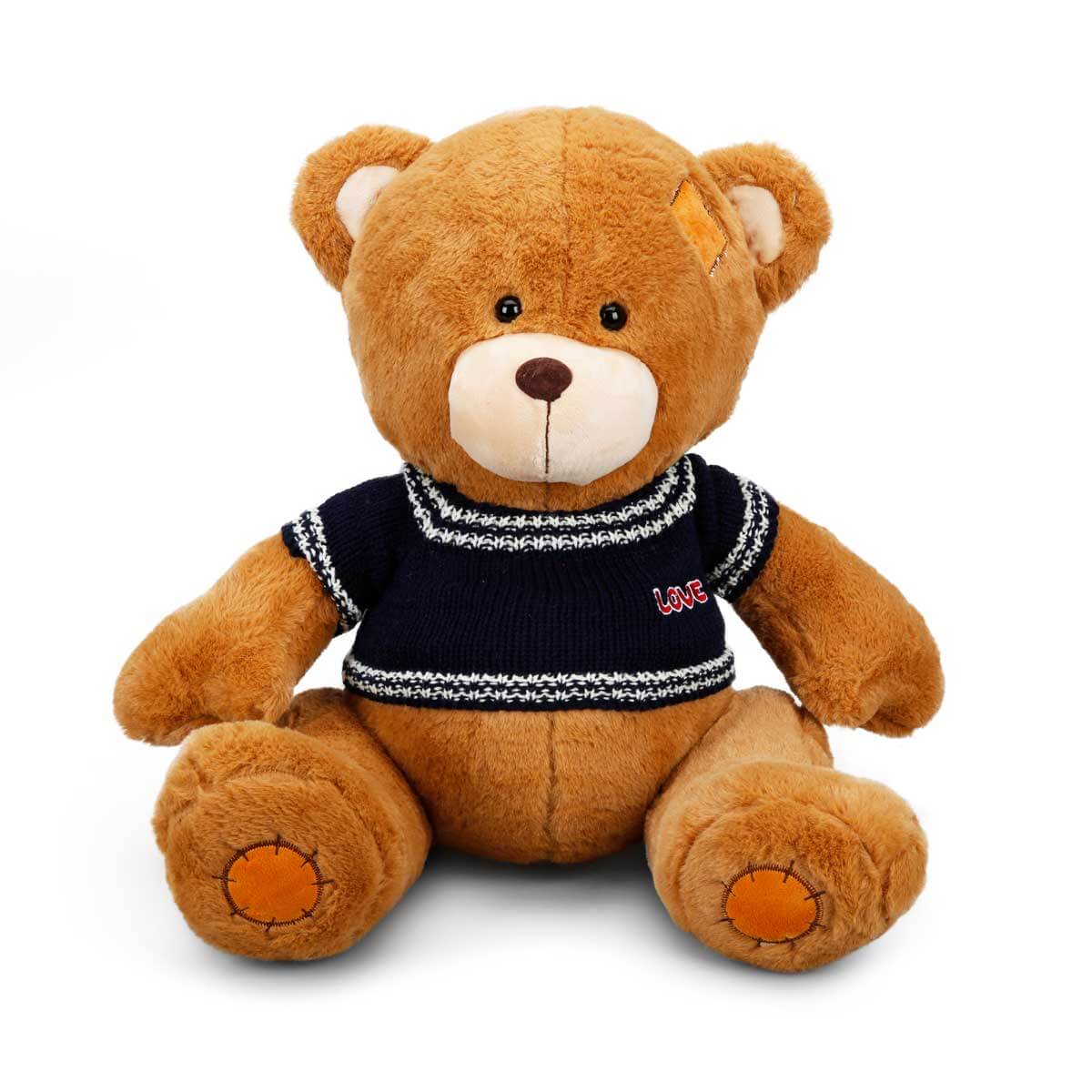 Ursulet Puffy Friends cu Pulover, 42 cm