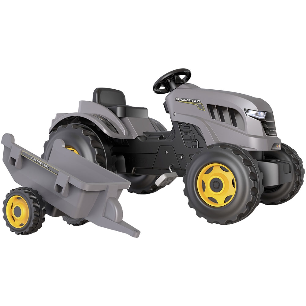 Tractor Smoby Stronger XXL cu Remorcă Gri - imagine 8
