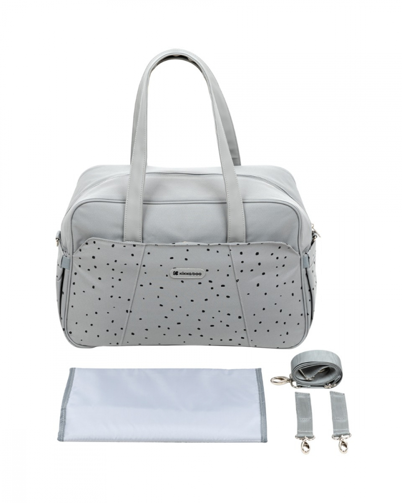 Geantă Kikkaboo Chelsea Dots Gri cu Accesorii - imagine 3