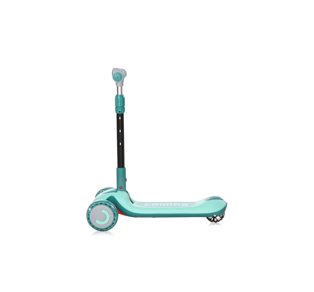 Lorelli Trio Blue Green - Trotinetă Pliabilă cu LED