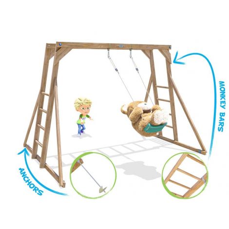 Catarator Monkey Bars cu Leagan Dunster House - imagine 2