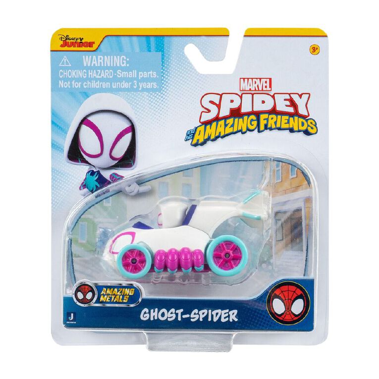 Masinuta Metal + Figurina Ghost Spider Spidey