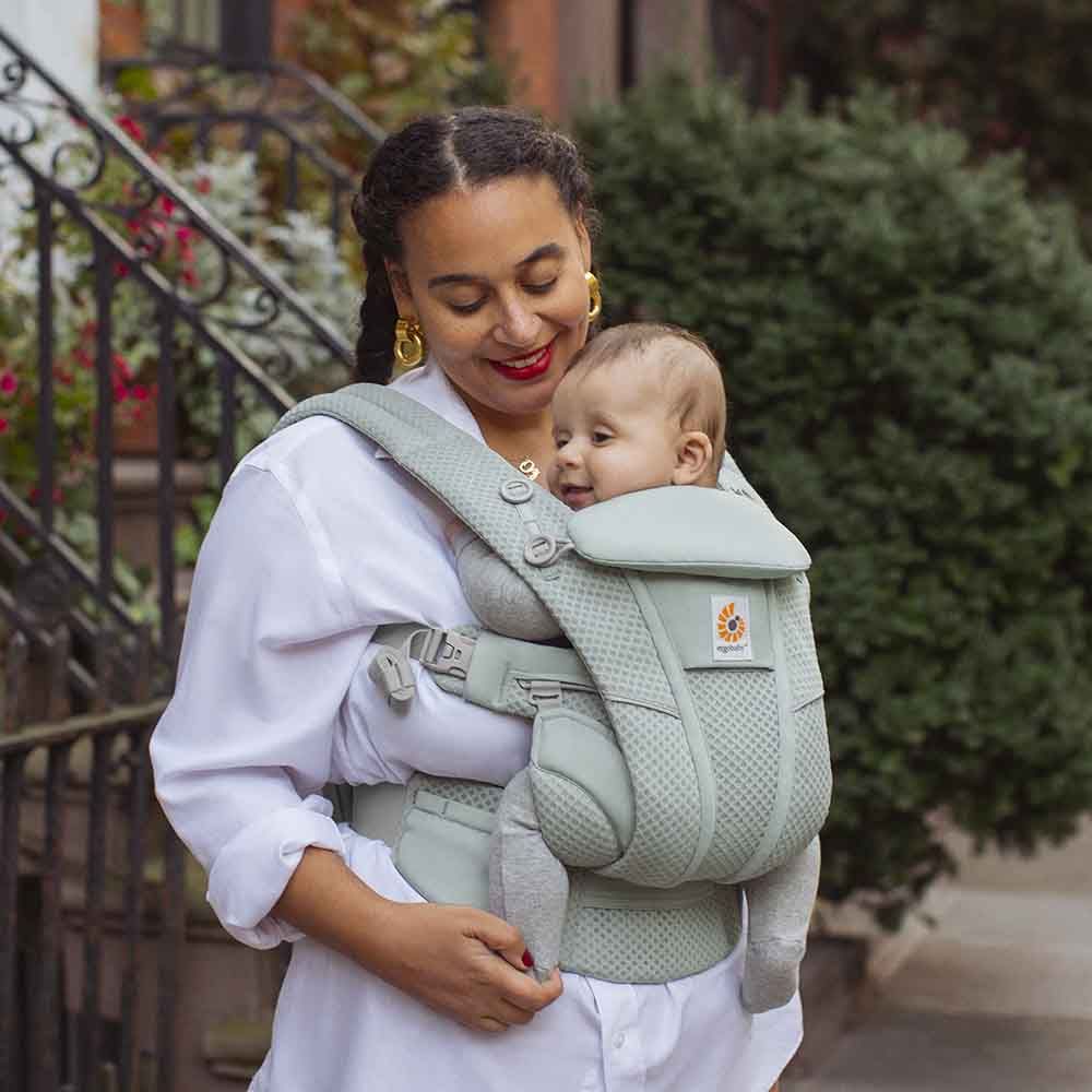 Marsupiu Ergobaby Omni Breeze Sage Green | Respirabil - imagine 2