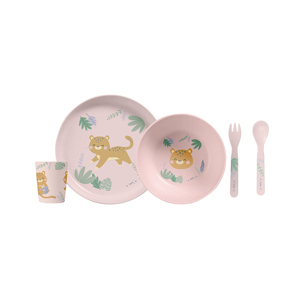 Set Masa Jungle Cheetahs Rose Saro 5 Piese - imagine 6