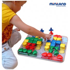 Set 6 Tablite Transparente Superpegs Miniland - imagine 3