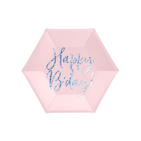 Farfurii Happy Birthday Roz Party Deco 20cm