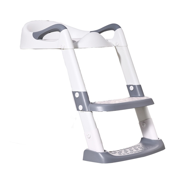 Reductor Toaleta Little Mom Safe Grey cu Manere - imagine 5