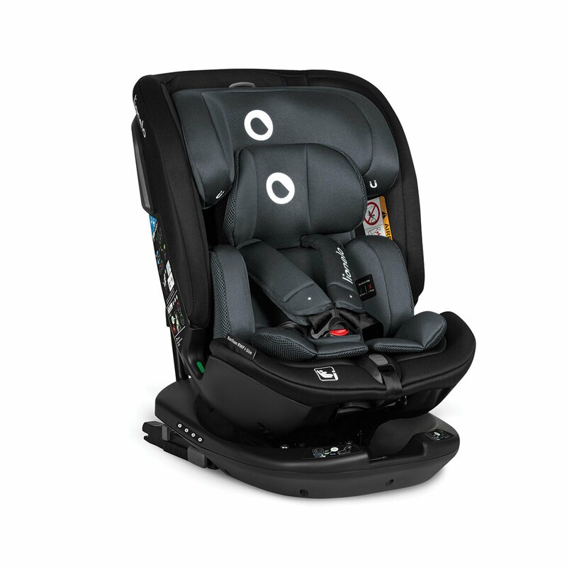 Scaun Auto Lionelo Bastiaan RWF i-Size, Rotire 360°, Gri - imagine 3
