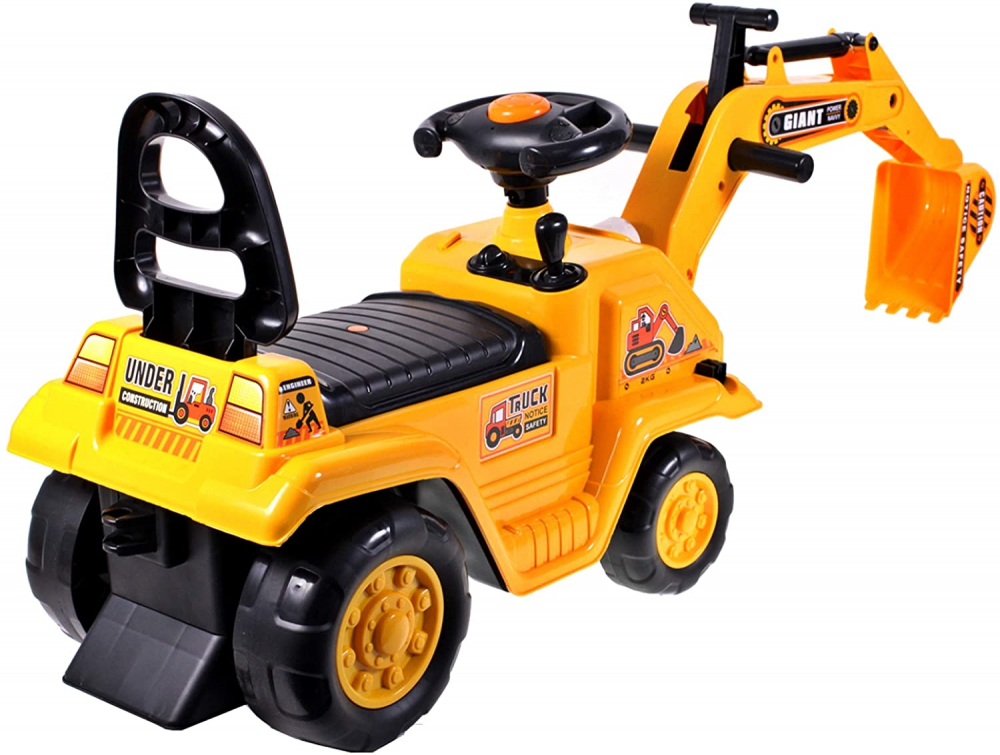 Excavator Malplay Rutschauto Galben 25kg - imagine 4