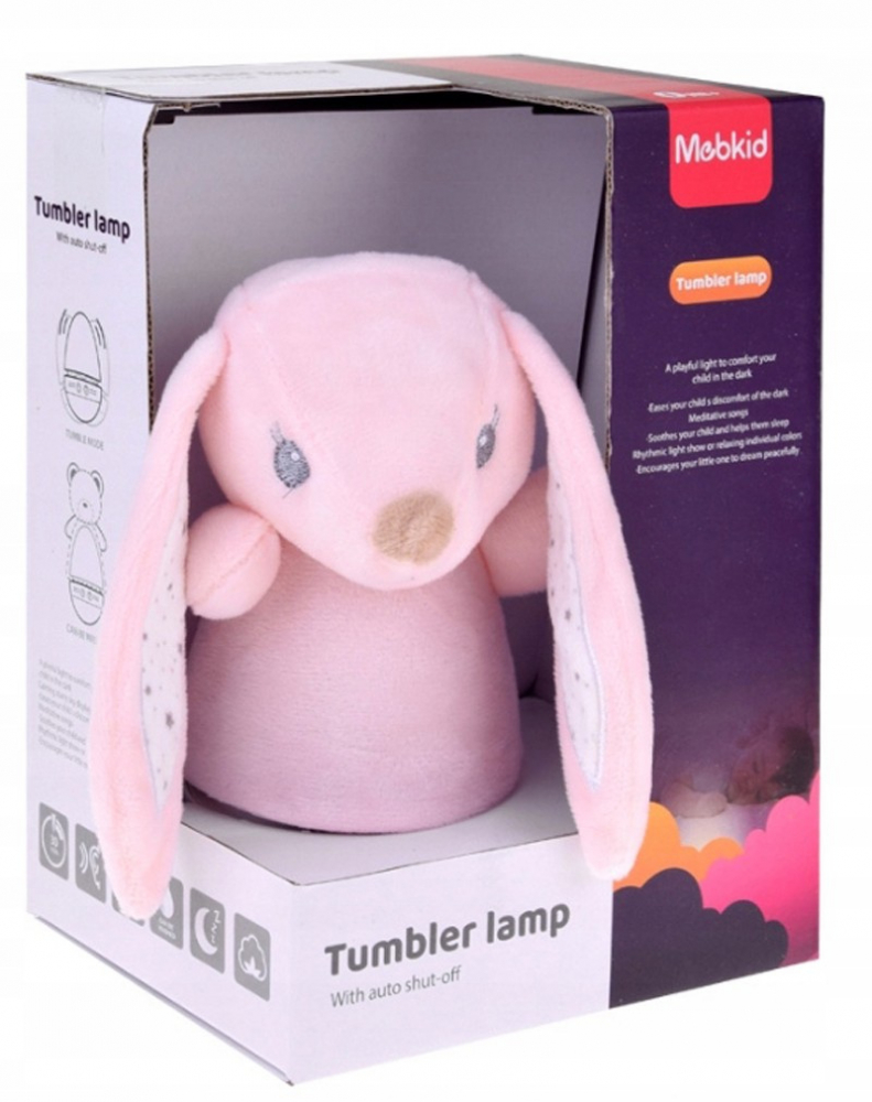Lampa Veghe Muzicala Pink Rabbit LED, Sfera Zabawek - imagine 2