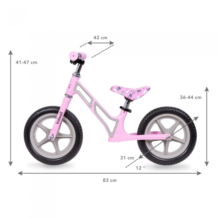 Bicicleta Kidwell Comet Pink Gray 12" - imagine 5