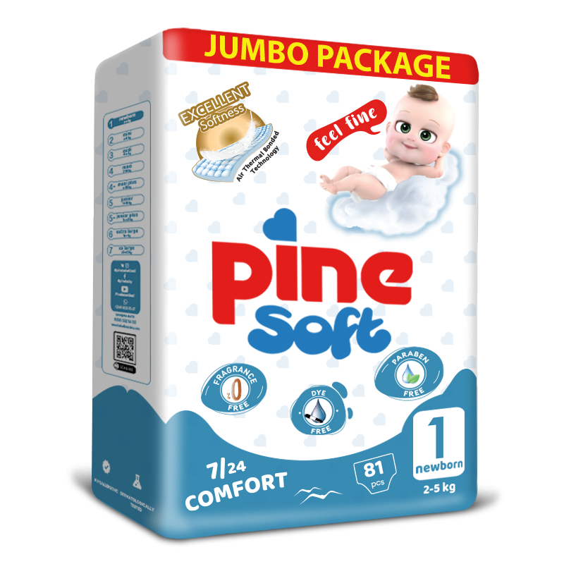 Scutece Pine Soft Nou-nascut | Piele Protejata - imagine 2