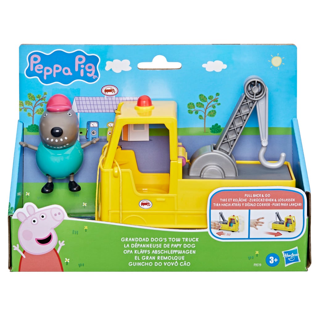 Set Camion cu Macara si Figurina Granddad Dog, Peppa Pig