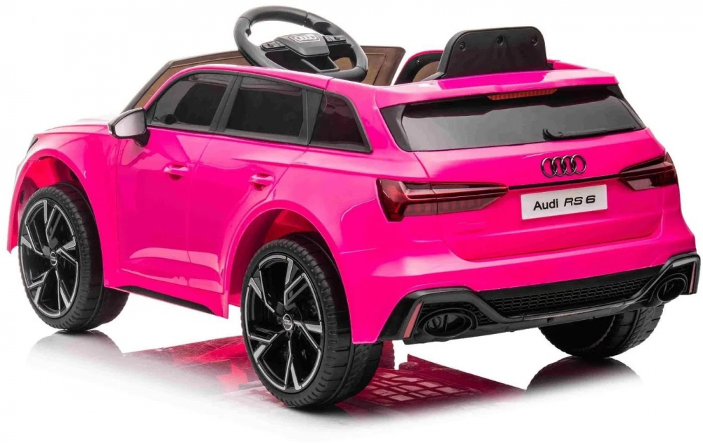 Masinuta Electrica Audi RS6 Roz R-Sport 70W - imagine 5