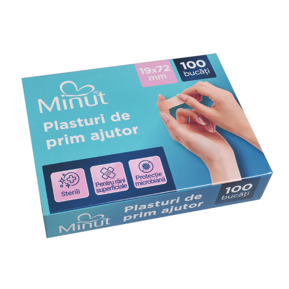 Plasturi Minut 100 buc | Protecție Antiseptică - imagine 4