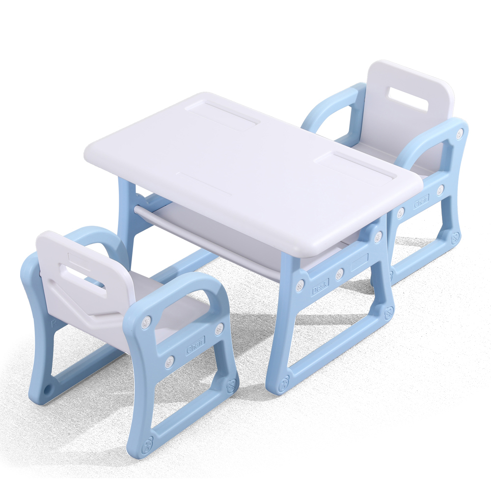 Set masuta scaune Nichiduta Blue, cu depozitare