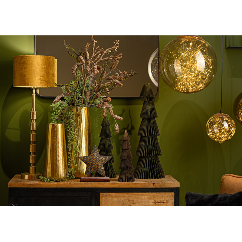Vază Metalică Decorativă Aurie 15x34x15 cm - Lux Modern