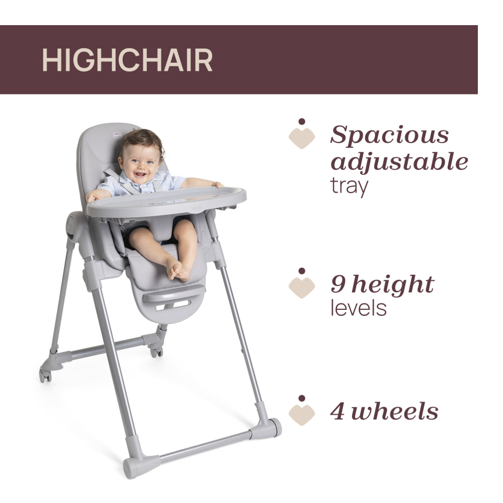 Scaun Masa Chicco Polly Armonia Steel 0+ luni - imagine 5