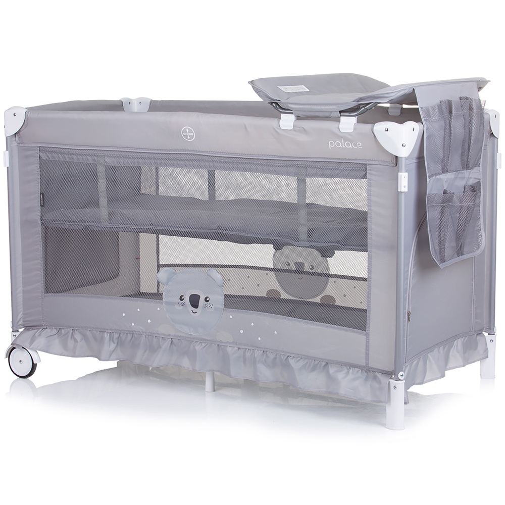 Patut Pliabil Chipolino Palace Koala Grey, 2 Niveluri - imagine 2