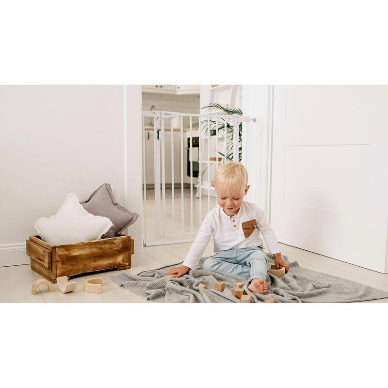Poarta Siguranta Truus Slim LED Lionelo, 105 cm, Alb - imagine 10