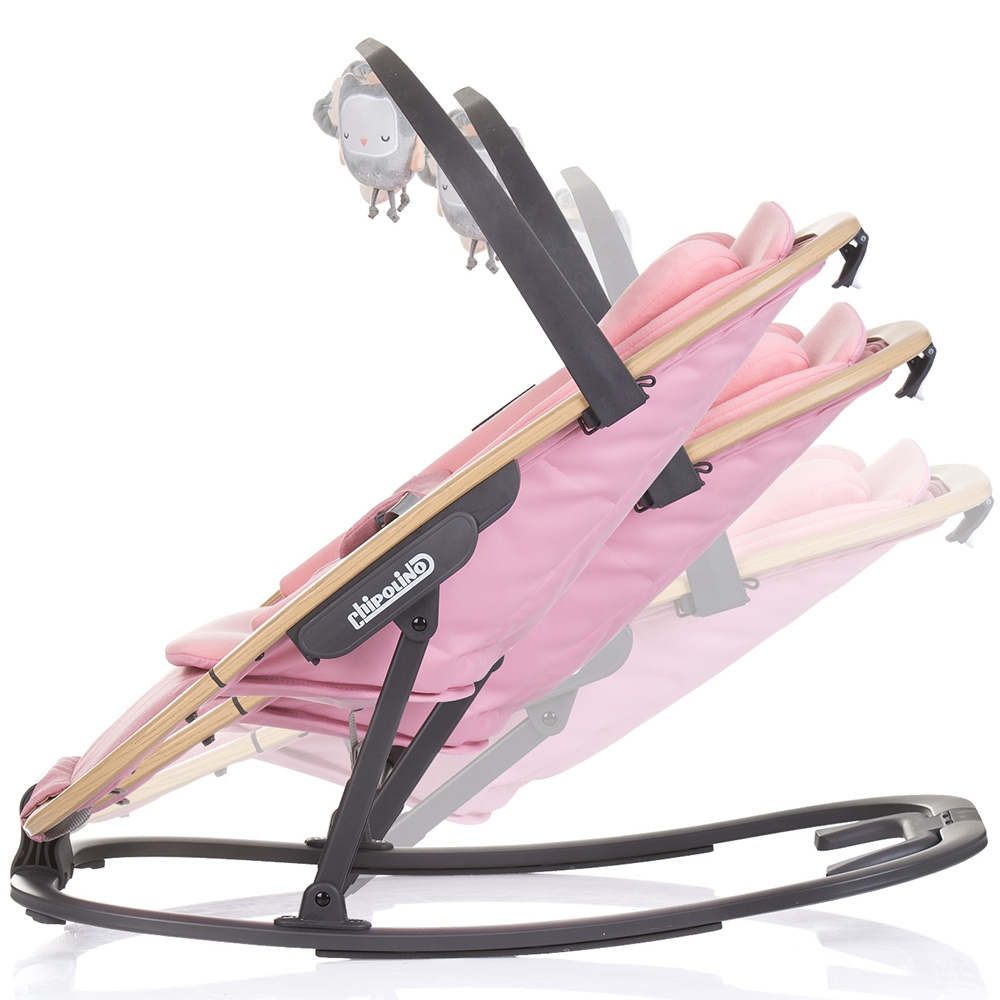 Scaunel balansoar Chipolino Senso Pink Wood - imagine 2