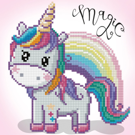 Diamond Dotz Unicorn Curcubeu - Kit Pictura - imagine 2