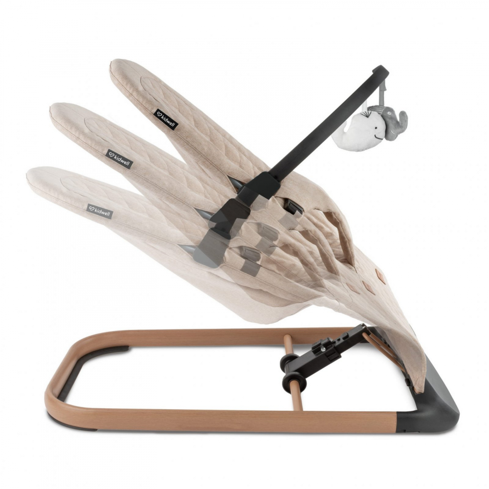 Balansoar Kidwell Pliabil Lemn Beige - imagine 6
