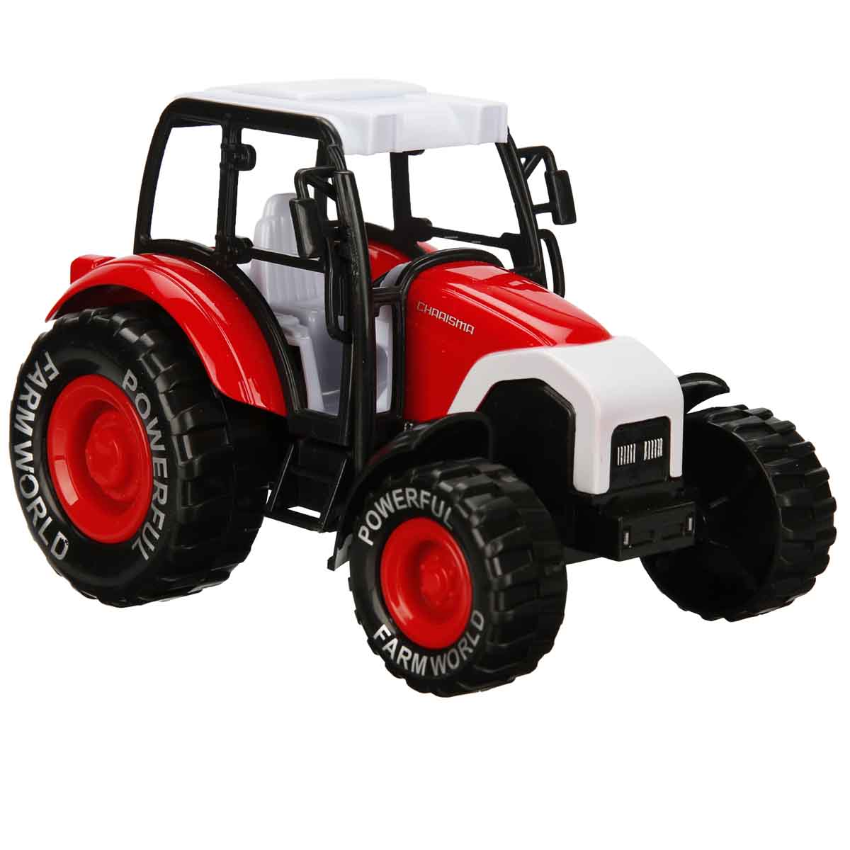 Tractor Ferma Maxx Wheels 14cm Rosu - Joc Educativ