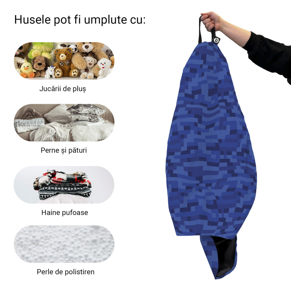 Husă Puf Para XL Minecraft, fără umplutură