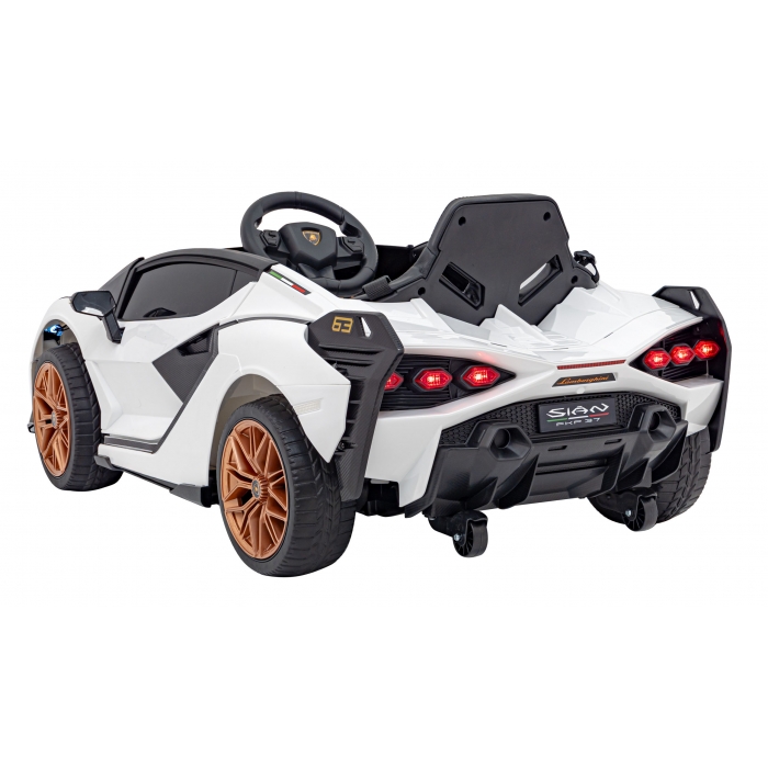Masinuta Electrica Lamborghini Sian Alb 106W | 2 Locuri - imagine 8