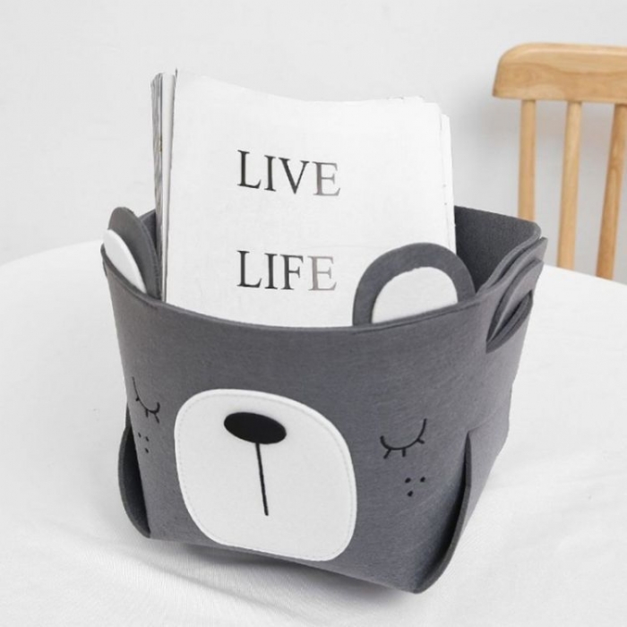 Cos Jucării Ecotoys Gri, Design Scandinavian - imagine 3