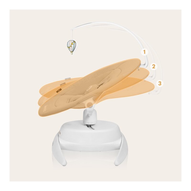 Balansoar Lionelo Iris 2in1, Electric, Bej - imagine 10