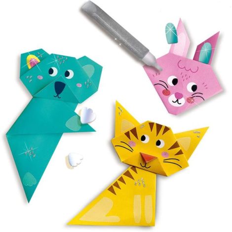 Set Origami Ses Creative - Creații cu Pene și Sclipici - imagine 3