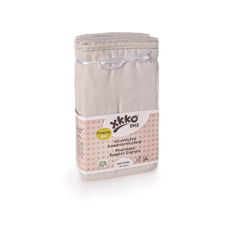 Inserturi prefold bambus XKKO, Set 6 buc, Super Absorbante - imagine 2