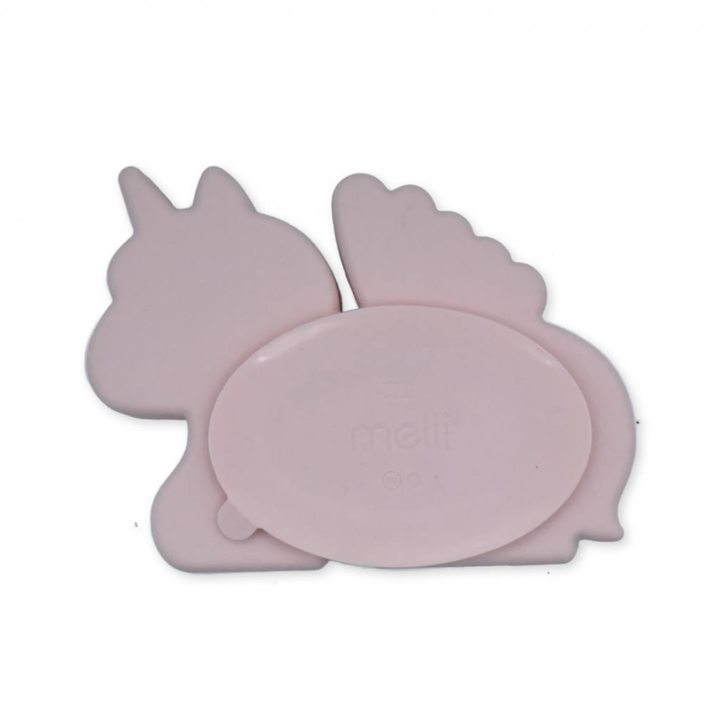 Farfurie Silicon Melii Unicorn cu Ventuza - imagine 4
