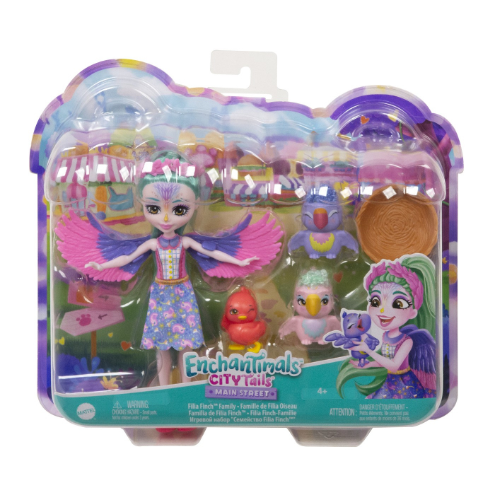 Set Enchantimals City Tails Filie Finch & Familie