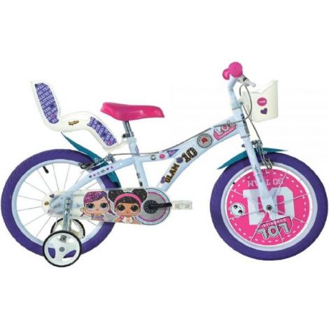 Bicicleta LOL Dino Bikes 14" pentru fete 3-5 ani