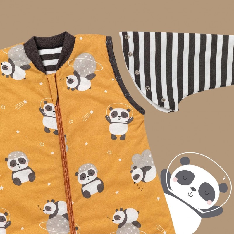 Sac Dormit Slumbersac Panda 90 cm, Mâneci Detașabile - imagine 2