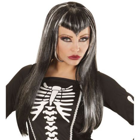 Peruca Bruneta Skeletria Widmann | Halloween