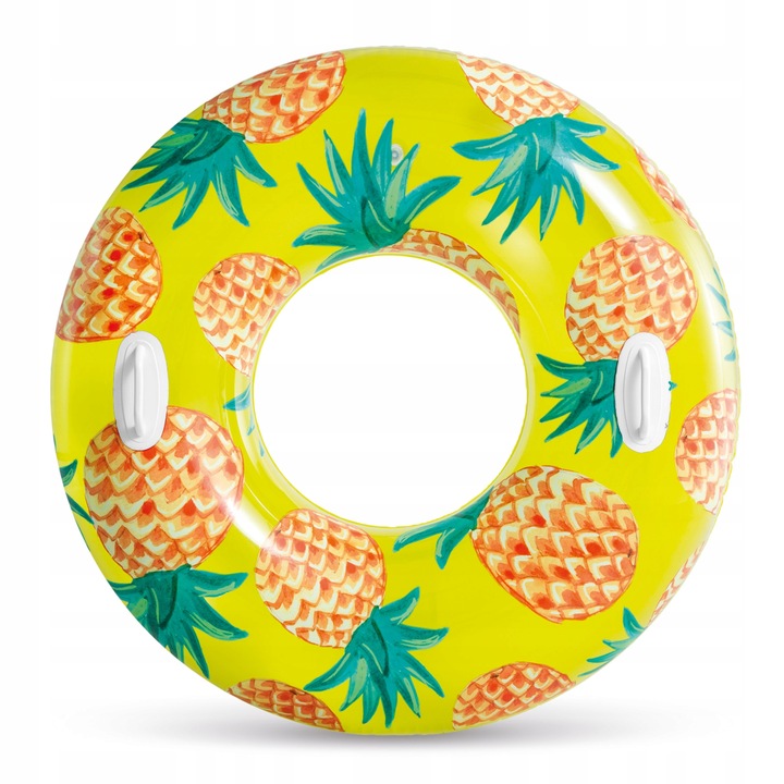 Colac Gonflabil Intex Ananas 107 cm cu Manere - imagine 2