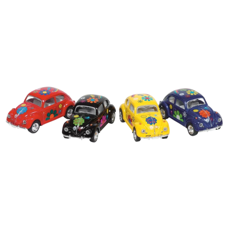 Goki VW Beetle Floral 1:64 - Masinuta Metalica Colectie - imagine 2