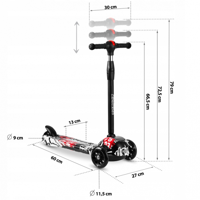 Trotineta Ricokids Piko cu Roti LED - imagine 7