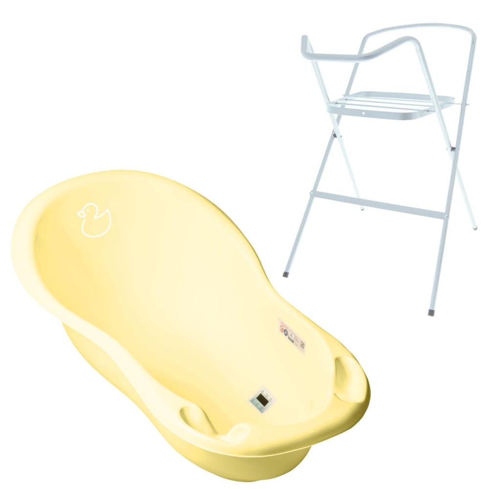 Cadita Bebe Tega Baby 86 cm cu Termometru Galben - imagine 2