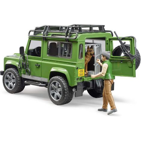 Bruder Land Rover Defender cu Pădurar și Câine - imagine 2