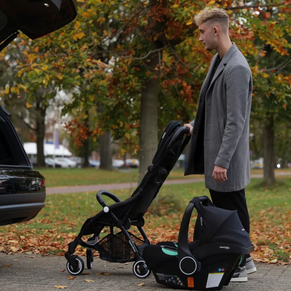Scoica Auto Zeno i-Size Hamilton, Black, 0-15 luni - imagine 13